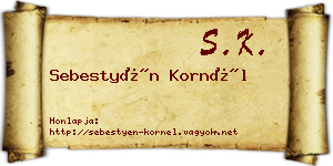 Sebestyén Kornél névjegykártya